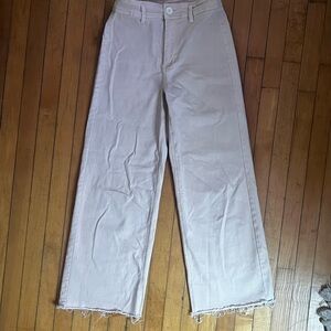 Women's Peach Wide-Leg Jeans